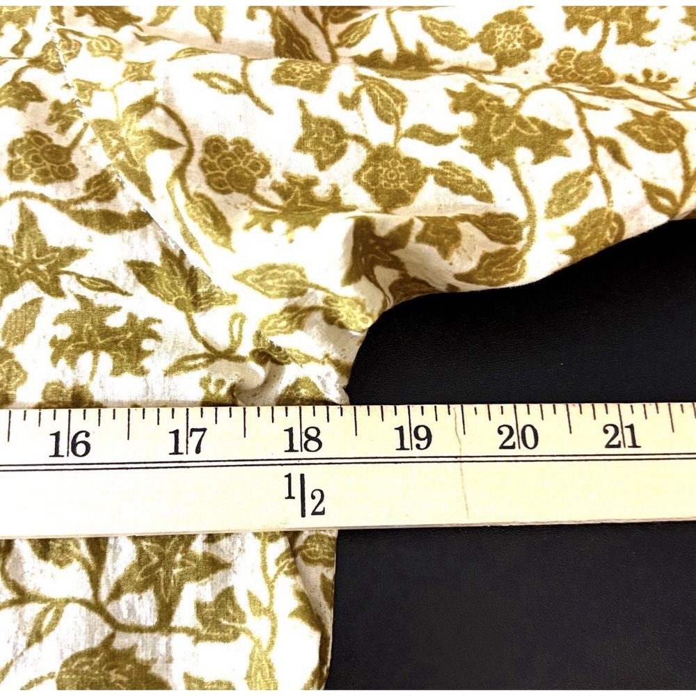 Madewell Batik Vine Floral Blouse Small Puff Sleeve V Neck 100% Cotton Boho - Picture 10 of 11